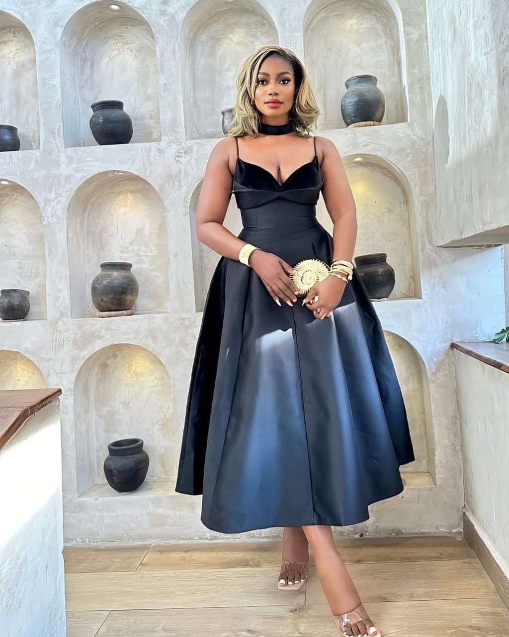 HEAVY SATIN DRESS